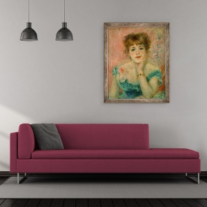 Tablou inramat - Pierre Auguste Renoir - Portretul Actritei Jeanne Samary, 50 x 60 cm - Img 2