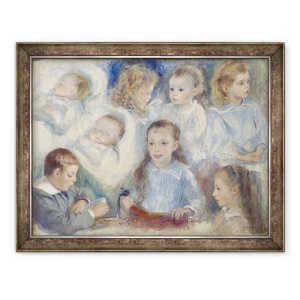Tablou inramat - Pierre Auguste Renoir - Studii de sefii Copiii Berard, 70 x 90 cm