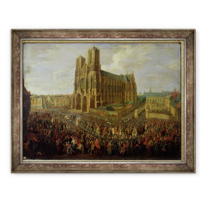Tablou inramat - Pierre-Denis Martin - Procesiunea regelui Ludovic al XV-lea 1710-74 dupa incoronarea sa, 26 octombrie 1722, 60 x 80 cm
