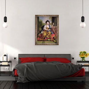 Tablou inramat - Pierre Mignard - Marie-Anne de Bourbon 1666-1739 Mademoiselle de Blois, 70 x 90 cm - Img 3
