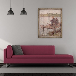 Tablou inramat - Pierre Roche - Pescarii, 50 x 60 cm - Img 2