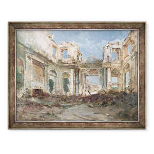 Tablou inramat - Pierre Tetar van Elven - Castelul Saint-Cloud dupa Foc, 70 x 90 cm