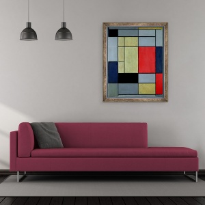 Tablou inramat - Piet Mondrian - Compozitie I, 50 x 60 cm - Img 2