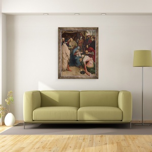 Tablou inramat - Pieter Bruegel the Elder - Adorarea Regilor, 60 x 80 cm - Img 2
