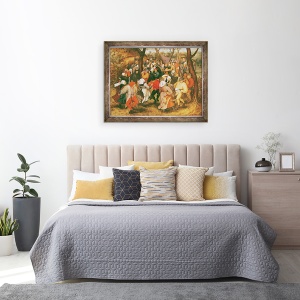 Tablou inramat - Pieter Brueghel the Younger - Dansul Nuntii, 70 x 90 cm - Img 3