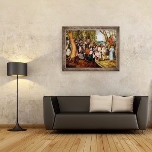 Tablou inramat - Pieter Brueghel the Younger - Peisaj cu Sfantul Ioan Botezatorul, 60 x 80 cm - Img 2