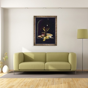 Tablou inramat - Pieter Claesz - Natura moarta, 60 x 80 cm - Img 2