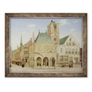 Tablou inramat - Pieter Jansz Saenredam - Primaria Veche din Amsterdam, 60 x 80 cm