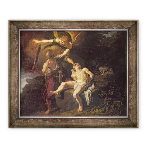 Tablou inramat - Pieter Lastman - Sacrificiul lui Isaac, 50 x 60 cm