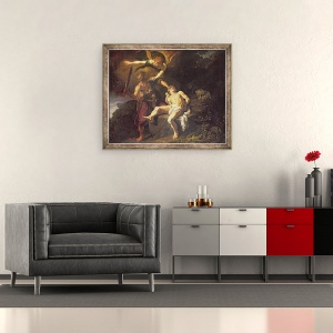 Tablou inramat - Pieter Lastman - Sacrificiul lui Isaac, 50 x 60 cm - Img 2