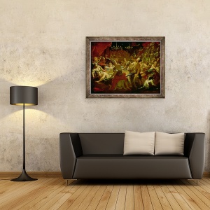 Tablou inramat - Pietro Danini - Sarbatoarea lui Belshazzar, 60 x 80 cm - Img 2