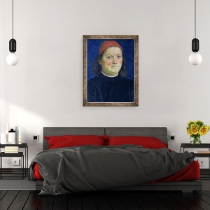 Tablou inramat - Pietro Perugino - Autoportret, de la Sala dellUdienza, 70 x 90 cm - Img 3