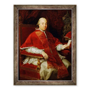 Tablou inramat - Pompeo Girolamo Batoni - Papa Pius al VI-lea 1717-99 c.1775-76, 70 x 90 cm