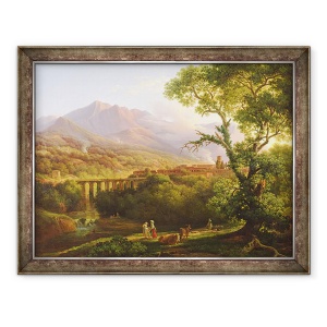 Tablou inramat - Prosper-Francois-Irenee Barrigues - Cava de Tirreni, 60 x 80 cm