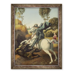 Tablou inramat - Raphael - Sfantul Gheorghe si Dragonul, 60 x 80 cm