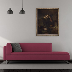 Tablou inramat - Rembrandt Harmensz van Rijn - Apostolul Pavel, 70 x 85 cm - Img 2