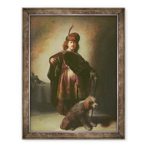 Tablou inramat - Rembrandt Harmensz van Rijn - Autoportret in Costum Oriental, 60 x 80 cm