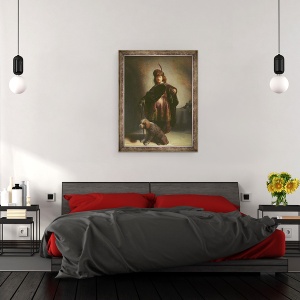 Tablou inramat - Rembrandt Harmensz van Rijn - Autoportret in Costum Oriental, 70 x 90 cm - Img 3