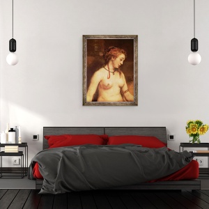 Tablou inramat - Rembrandt Harmensz van Rijn - Baie Bathsheba, 70 x 90 cm - Img 3
