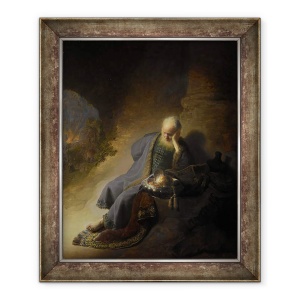 Tablou inramat - Rembrandt Harmensz van Rijn - Ieremia se plange de distrugerea Ierusalimului, 50 x 60 cm