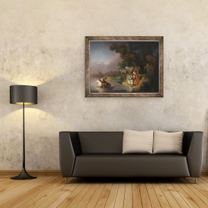 Tablou inramat - Rembrandt Harmensz van Rijn - Rapirea Europei, 70 x 90 cm - Img 2