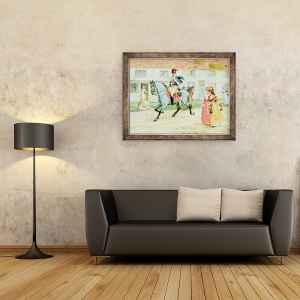 Tablou inramat - Richard Cattermole - Tanarul subaltern, 60 x 80 cm - Img 2