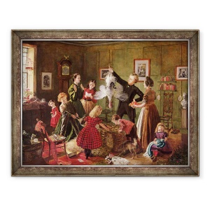 Tablou inramat - Robert Braithwaite Martineau - The Christmas Hamper, 70 x 90 cm