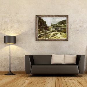 Tablou inramat - Roelandt Roghman - Peisaj rau scandinav, 60 x 80 cm - Img 2