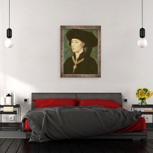 Tablou inramat - Rogier van der Weyden - Filip cel Bun 1396-1467 Duce de Burgundia, 70 x 90 cm - Img 3