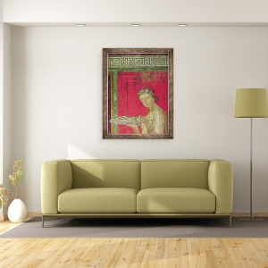 Tablou inramat - Roman - Detaliu al initiatului, de la scena catehismului, Zidul de Nord, Oecus 5, 60 x 80 cm - Img 2