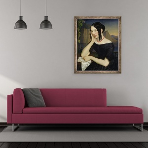 Tablou inramat - Rudolph Friedrich Wasmann - Katharina Kern de la Sterzing, 50 x 60 cm - Img 2
