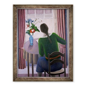 Tablou inramat - Ruth Addinall - Femeie la fereastra, 70 x 90 cm