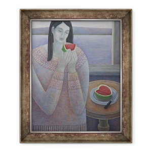 Tablou inramat - Ruth Addinall - Pepene verde, 50 x 60 cm