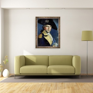 Tablou inramat - Samuel King - George Washington 1732-99, 60 x 80 cm - Img 2