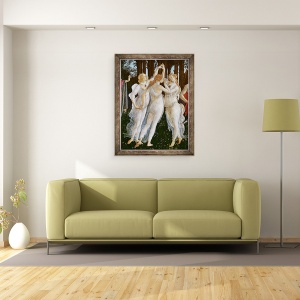 Tablou inramat - Sandro Botticelli - Primavera, detaliu al celor Trei Gratii, 70 x 90 cm - Img 2