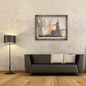 Tablou inramat - Sandro Botticelli - Venus si gratii ofera cadouri unei fete tinere, 60 x 80 cm - Img 2