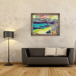 Tablou inramat - Sara Hayward - Afara la mare, 70 x 90 cm - Img 2