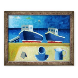 Tablou inramat - Sara Hayward - Doua barci, 70 x 90 cm