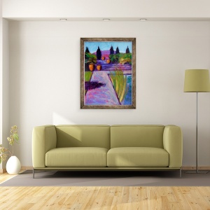 Tablou inramat - Sara Hayward - Vase de gradina, 70 x 90 cm - Img 2