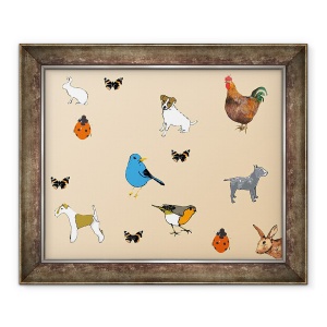 Tablou inramat - Sarah Thompson-Engels - Animale mixte, 70 x 85 cm