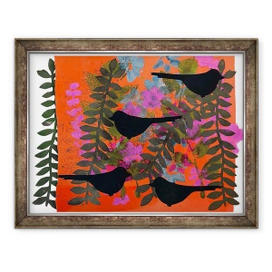 Tablou inramat - Sarah Thompson-Engels - Patru mierle, 60 x 80 cm