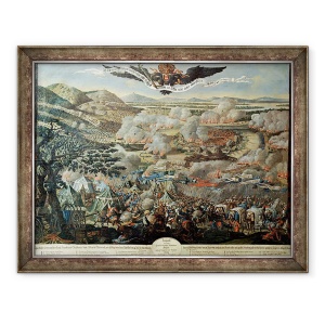 Tablou inramat - Scoala austriaca - inconjurarea Vienei de catre turci in 1683, 70 x 90 cm