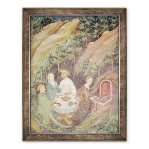 Tablou inramat - Scoala Boema - Luna mai, detaliu al unui gratar de picnic, 70 x 90 cm