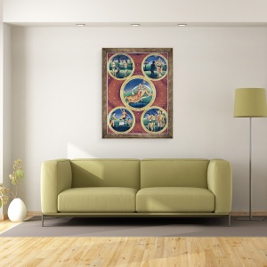 Tablou inramat - Scoala bulgara - Geneza, 60 x 80 cm - Img 2