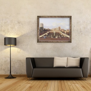 Tablou inramat - scoala engleza - Casa Pierrepont, Nottingham, 60 x 80 cm - Img 2
