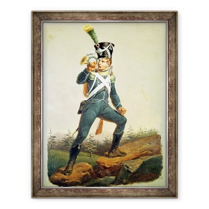 Tablou inramat - scoala engleza - Infanterie Usoara Ensign, 60 x 80 cm