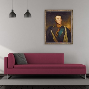 Tablou inramat - Scoala Engleza - Portret De Arthur Wellesley, 50 x 60 cm - Img 2
