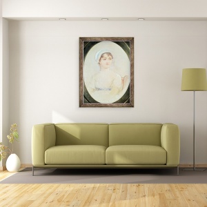 Tablou inramat - scoala engleza - Portret De Jane Austen 1775-1817, 60 x 80 cm - Img 2
