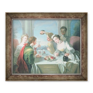 Tablou inramat - Scoala Franceza - Cele Cinci Simturi - Sentimentul gustului, 70 x 85 cm