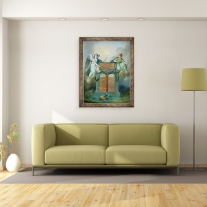 Tablou inramat - Scoala franceza - Declaratia Drepturilor Omului si Cetateanului, 60 x 80 cm - Img 2